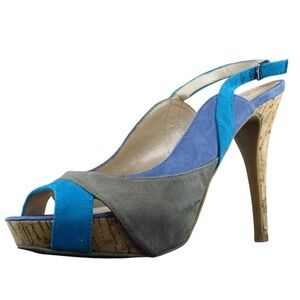 GUESS Size 7 M Multicolor Slingback Fabric‎ Women Sandal Shoes